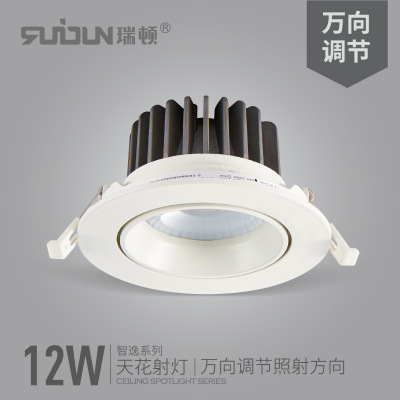 工厂直销连锁店铺嵌入式LED射灯天花射灯酒店售楼部工程COB筒灯|ru