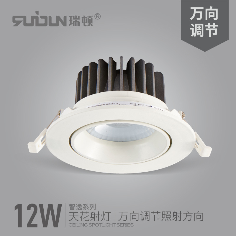 工厂直销连锁店铺嵌入式LED射灯天花射灯酒店售楼部工程COB筒灯|ru