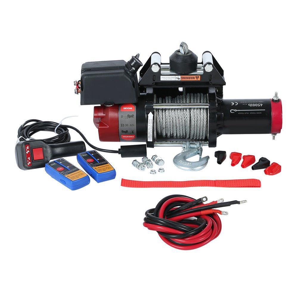 越野车SUV吉普车全地形车船用绞盘  4500lbs 2041kg 直流电动绞盘