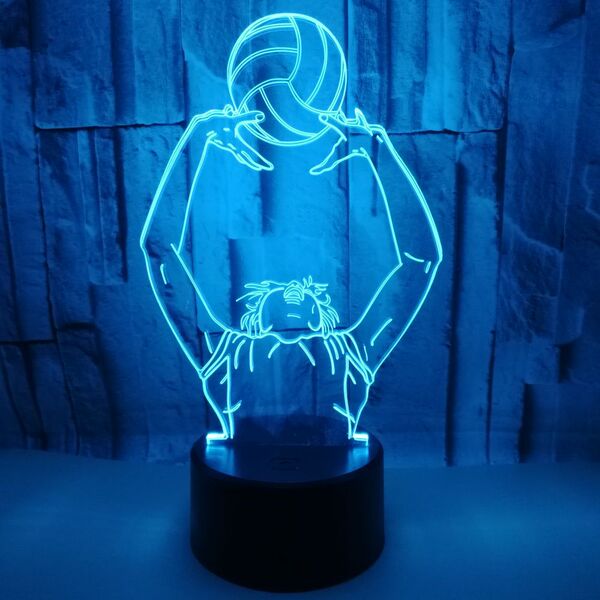 New volleyball 3D night light sports figures order colorful remote…
