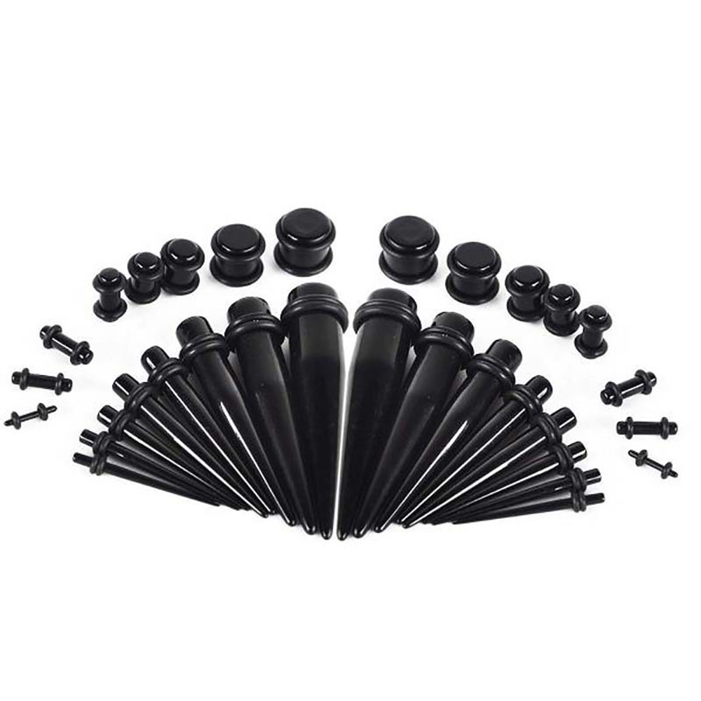Acrylic Ear Stretcher Set 18 Pcs/36 Pcs Ear Gauges 1.6-10mm Piercing Jewelry detail image 8