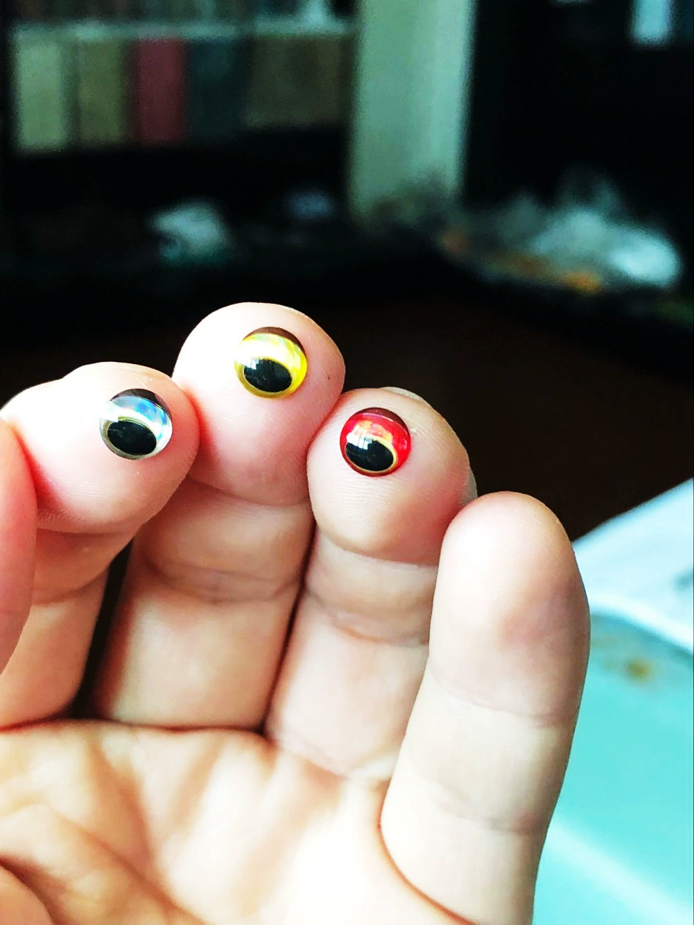 Новая модель искусственных рыбьих глаз с бровями, 3D, из смолы, для декора