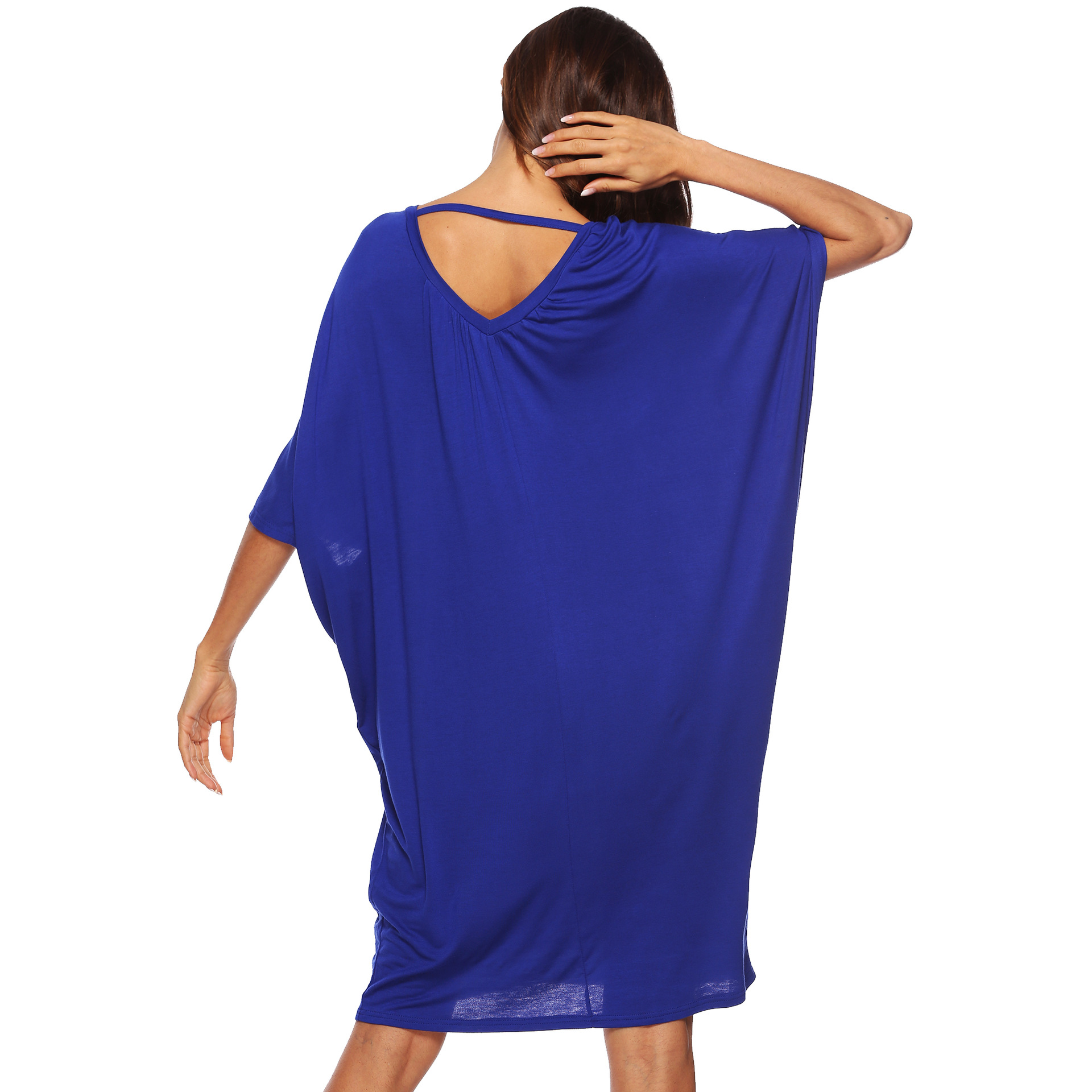 Loose Casual Batwing Sleeve Deep V Dress for Women Spring Summer Collection Comfortable Fit Wholesale Available