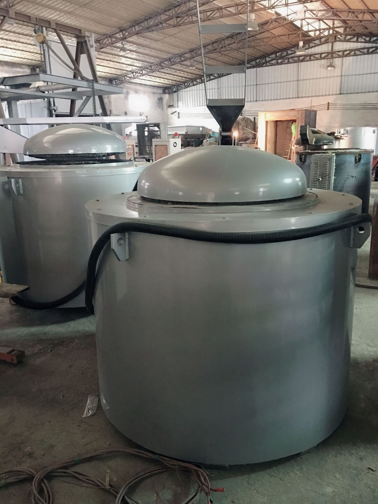 600公斤105KW铝锭熔化炉 汽车废铝 门窗废铝熔炼炉 铝合金熔化炉