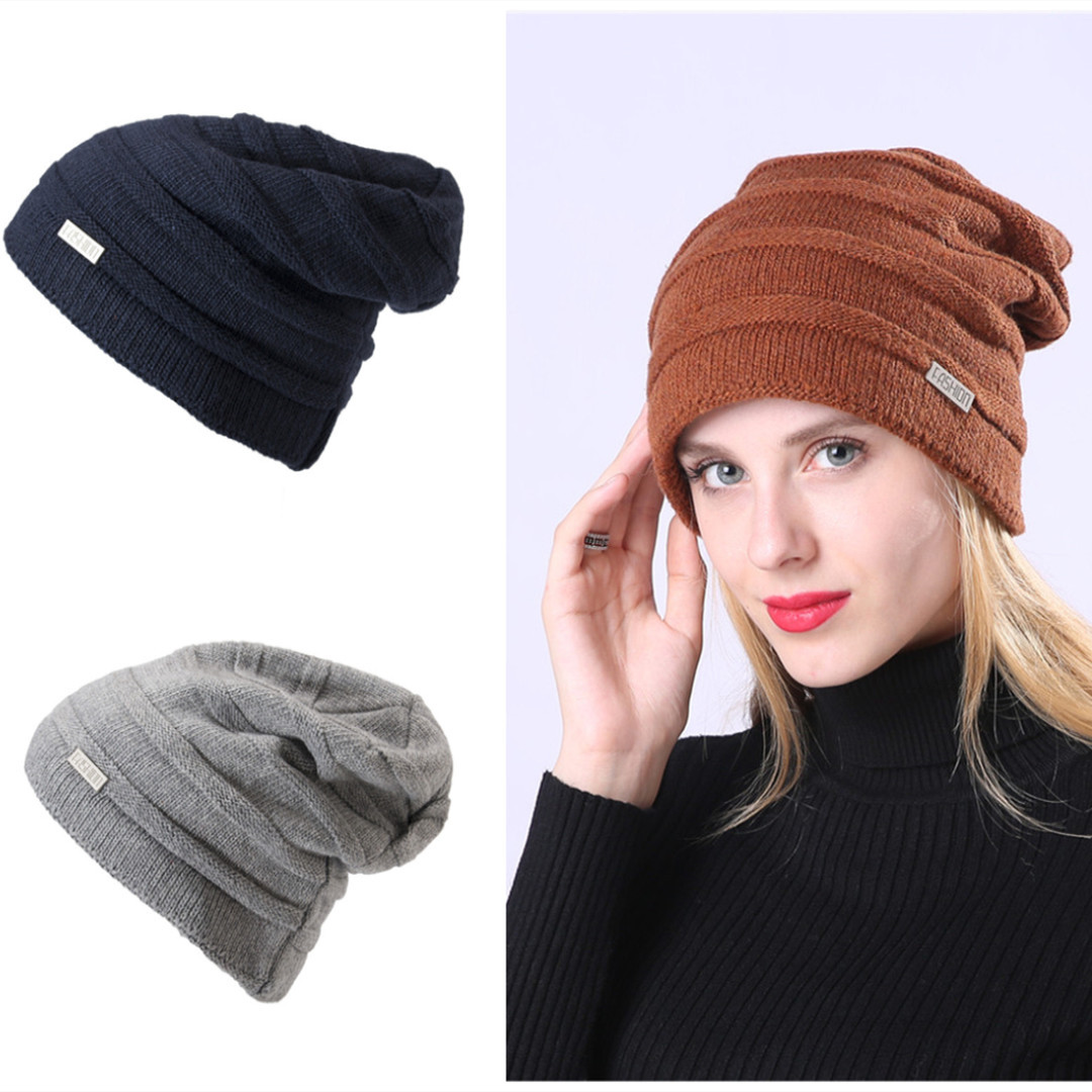 Gestrickte Samtwoll-beanie Für Damen Und Herren Mit Ohrenschutz_voghion.com