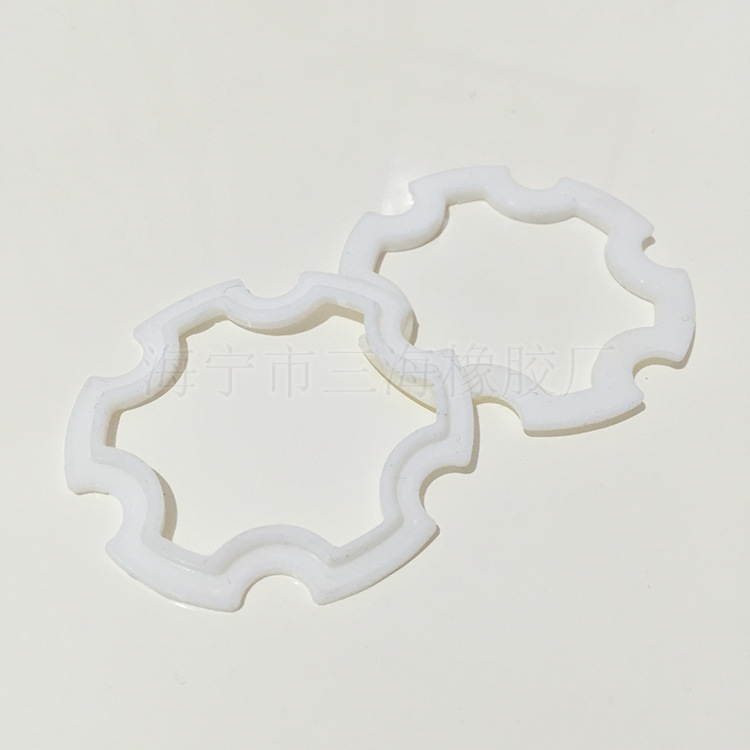 厂家开模定制橡胶垫片 乳白色硅胶异形垫 器皿内盒食品级硅胶垫