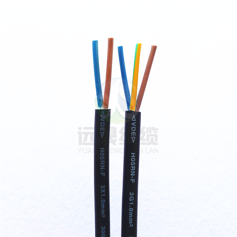 VDE2*1.0平方橡胶线欧规通用防水耐寒户外灯饰线材厂家直销