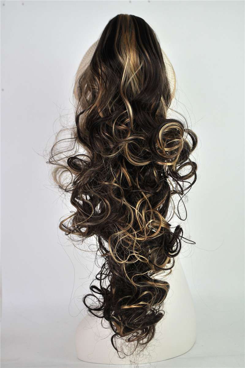 Peruca de comercio exterior Amazon Peruca de pelo largo anillo de pelo rizado agarrar clips Peruca