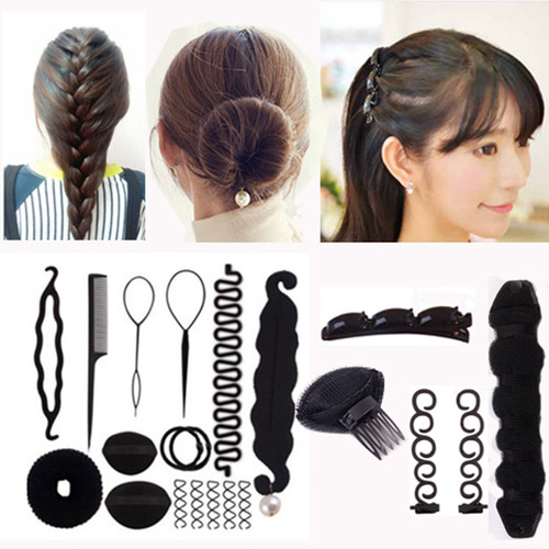Hair Curling Set, Ballerina Updo Curling Tool, Korean Hair Accessory, Donut Curling Magic, Braiding Curler