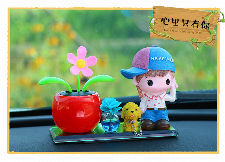 Car decoration car perfume Cartoon Doll car ornaments creative shake head doll personality beautiful car accessories