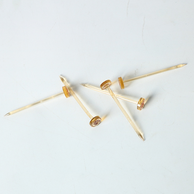 廠家批發PS塑料水果叉定做食品級塑料叉子定制創意水果牙簽水果針