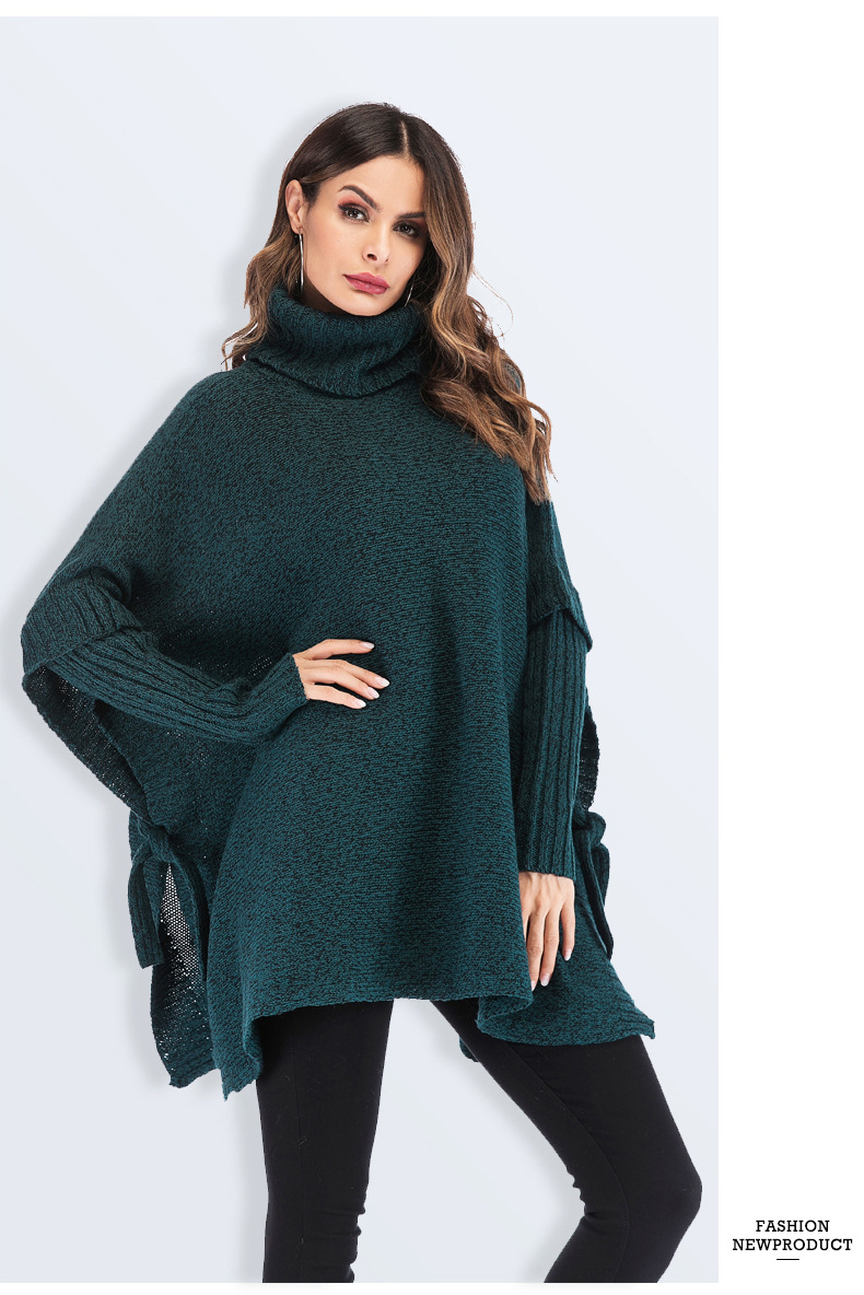 Plus Size Turtleneck Sweater Loose Sweater  NSYH7449