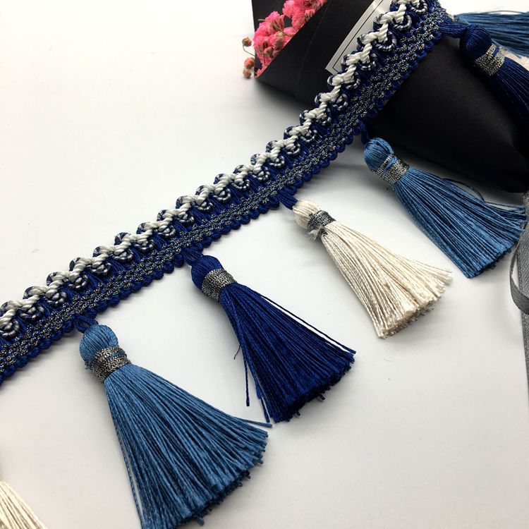 欧式窗帘花边配件辅料流苏/窗帘帘头装饰花边窗帘饰品三色吊穗