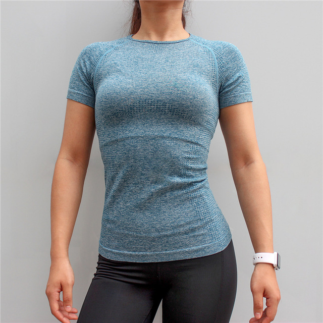 Summer New Yoga Clothes Short-sleeved Women Running Fitness Sports Leisure T-shirt