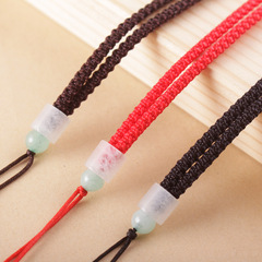 手工編織簡約翡翠吊墜掛繩玉佩平安扣項鍊繩男女掛墜繩子廠家直銷