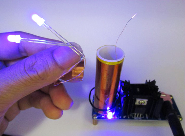 Mini Tesla Coil Space Light Tesla Coil Parts Technology DIY Kit Lighting Fluorescent Light