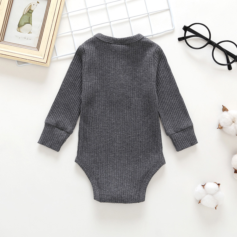 Simple Children's One-piece Newborn Long-sleeved Autumn Romper display picture 6