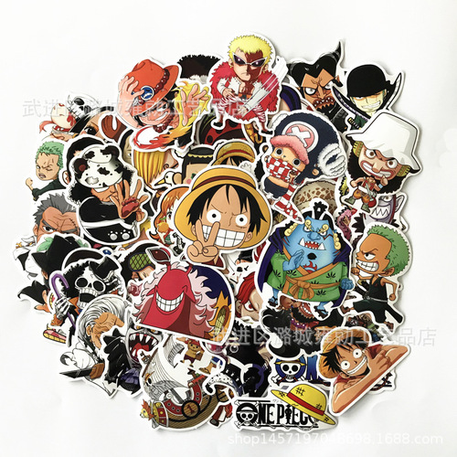 60 pieces of ONE PIECE Luffy stickers suitcase suitcase trolley case laptop stickers