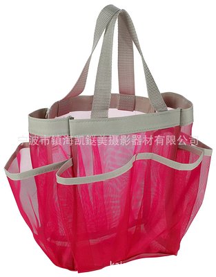 eBay亚马逊速卖通 双提手浴室袋 7格收纳挂袋 洗漱包 牛津布细网|ru