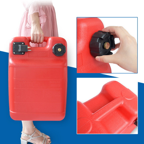 A 24-liter fuel tank, Yamaha Sea Diver inflatable boat, outboard engine, external, spare fuel tank