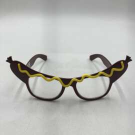 创意热狗香肠造型眼镜烤肠搞怪眼镜派对生日聚会可爱搞怪饰品化妆