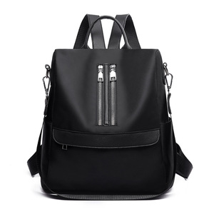 zhenli牛津布新款跨境潮流女包纯色软面时尚运动女发式双肩包批发