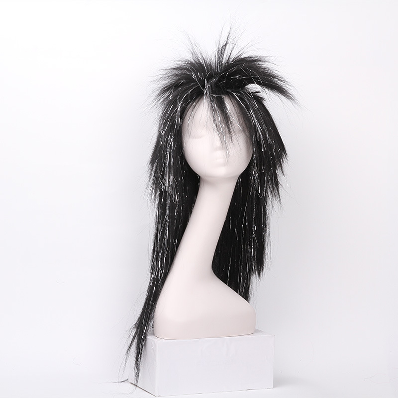 Newlook IMG-1359 moda nueva peluca navideña con forma de asesino negro