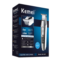 Kemei electric hair clipper KM-5027 oil head scissors and engraving knife LCD lithium battery