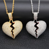 Necklace hip-hop style, metal fashionable universal pendant, European style