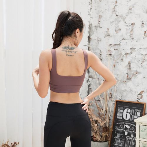 Women's sports bra, push-up shaped yoga vest bra, shockproof running fitness bra