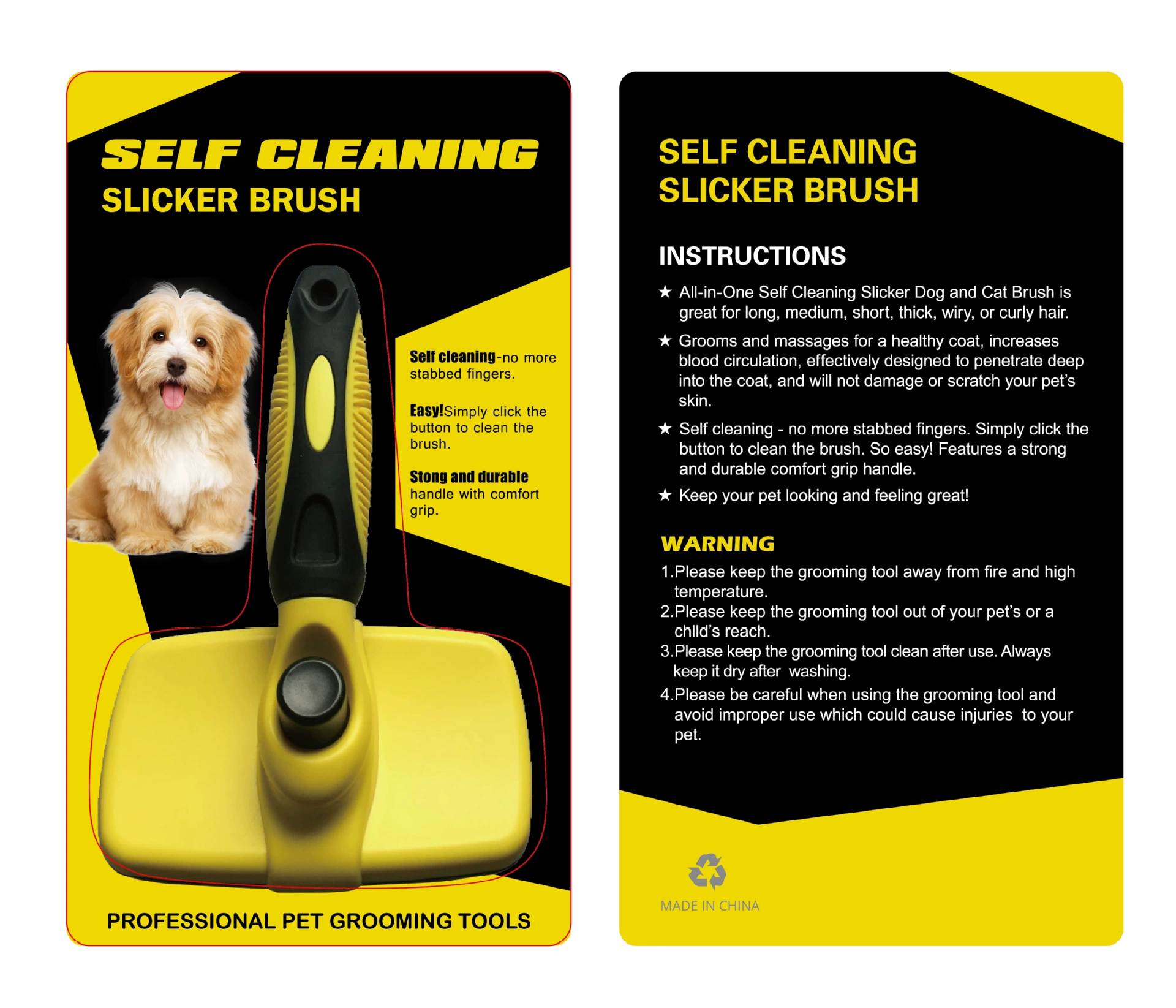 Расческа с открытым узлом Amazon AliExpress Щетка для собак пластиковая ручка удобная Расческа для домашних животных расческа для домашних животных