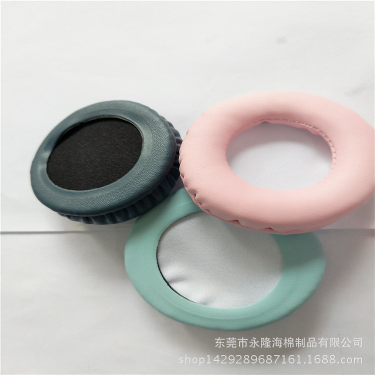 东莞厂家直销耳机海绵蛋白皮耳套海绵高周波蛋白质耳机海绵垫