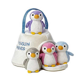 外贸卡通套装企鹅毛绒玩具 可随手携带出外宝宝安抚玩偶礼品