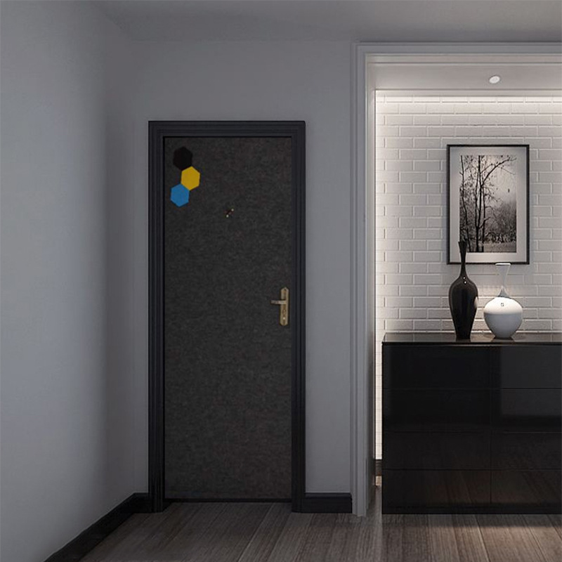 【门贴】简约风防盗门背胶毛毡门贴 改造入户门隔音加厚毛毡门贴