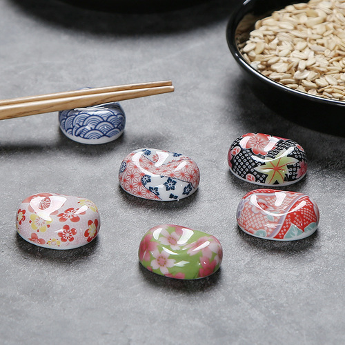 Ceramic Broad Bean Chopstick Rest Hotel Restaurant Chopstick Rest Korean Creative Taiwanese Japanese Grocery Owl Pen Mop