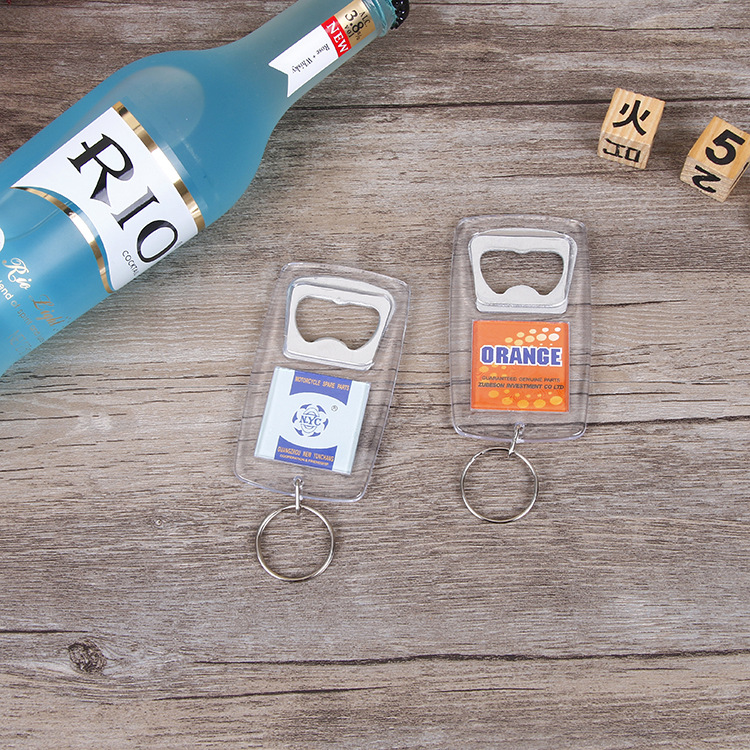 啤酒开瓶器批发印制logo 广告塑料启瓶器钥匙扣不锈钢啤酒瓶起子详情10