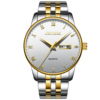 Men's watch, classic waterproof quartz watches with butterfly, watch strap stainless steel, wholesale