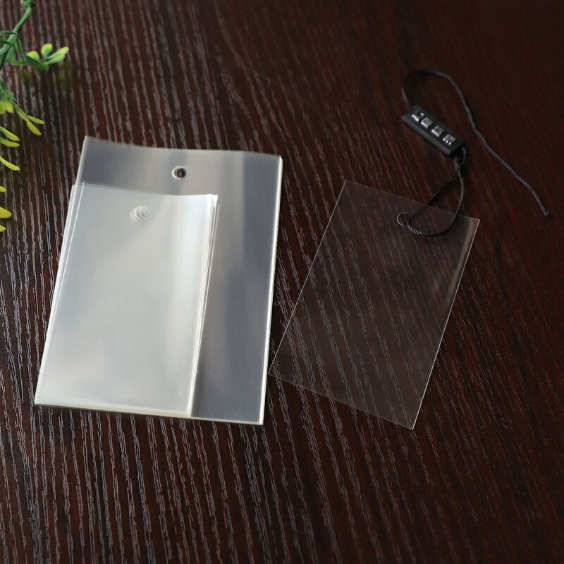 Factory Wholesale Thickened Transparent Opp Open-Ended Hang Tag Sleeves in Stock Opp Flat Hang Tag Bags Small Underwear Price Tag Bags