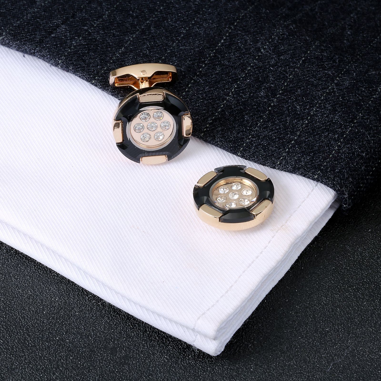 European and American diamond cufflinks...