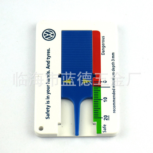 Plastic tread ruler, tire tread depth gauge, vernier depth caliper, depth gauge 0-20mm, tread plate