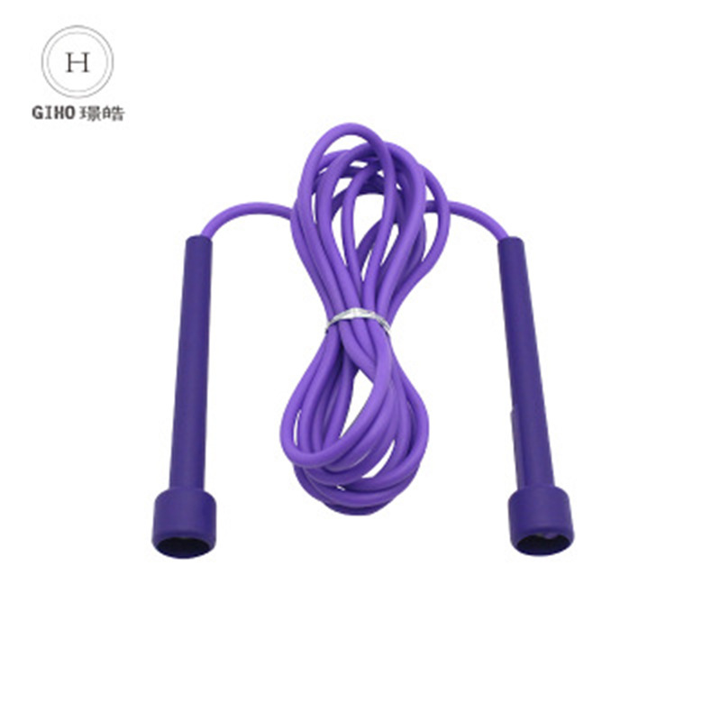 厂家批发新款笔杆健身小塑柄pvc磨砂高速跳绳学生中考训练专用|ms