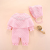 Bodysuit for princess, trench coat, set, increased thickness, 0-12 month