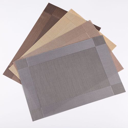 pvc placemat double frame diagonal frame Japanese European table mat waterproof non-slip insulation mat plate mat coaster student mat