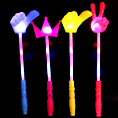 Glowing victory gesture shaped flash stick, thumb shaped glow stick, crown flash stick toy wholesale