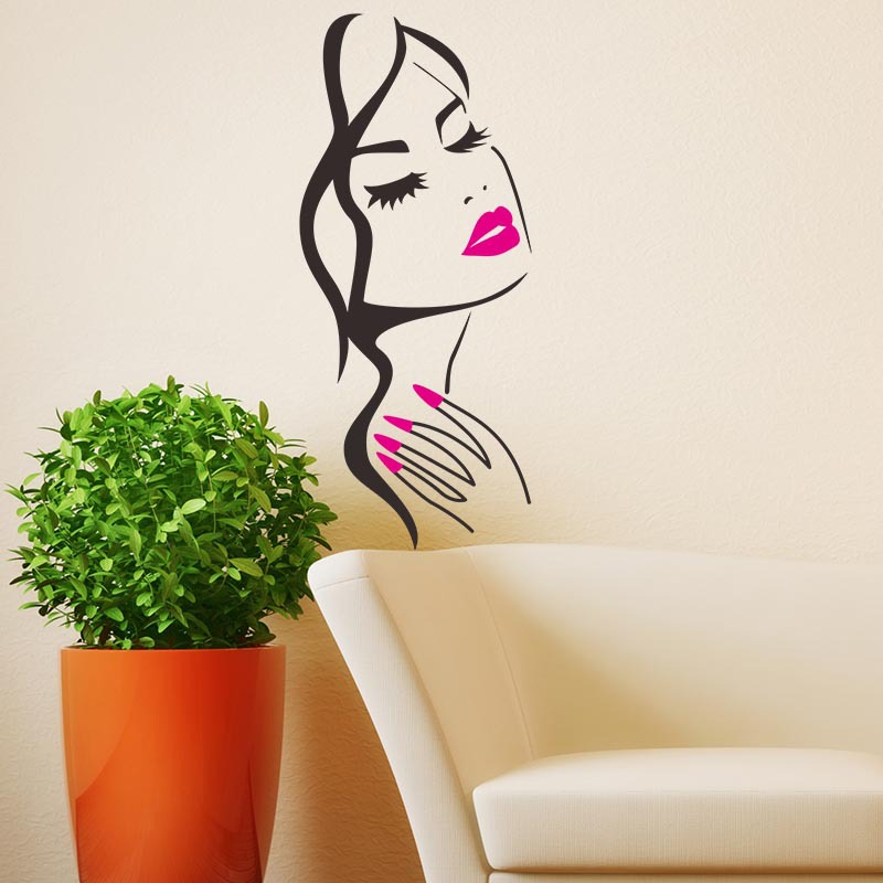 Beauty Head Carved Living Room Background Wall Sticker Painting display picture 6