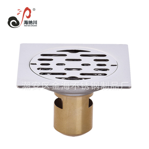 3mm Stainless Steel Anti-Odor Floor Drain for Bathroom and Balcony, 10cm Polished Surface, Single and Double Use, Self-Sealing Floor Drain