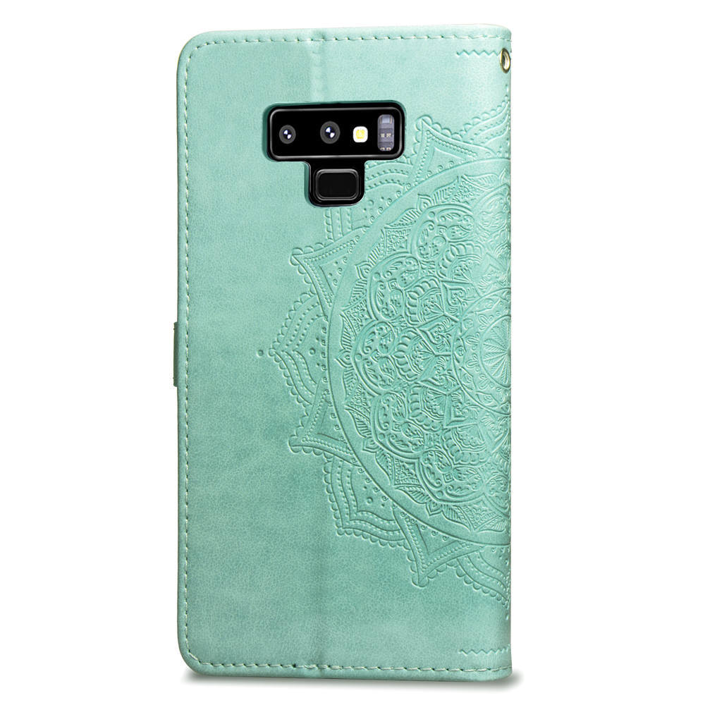 Mandala Embossed Leather Wallet Phone Case For Iphone 16_voghion.com