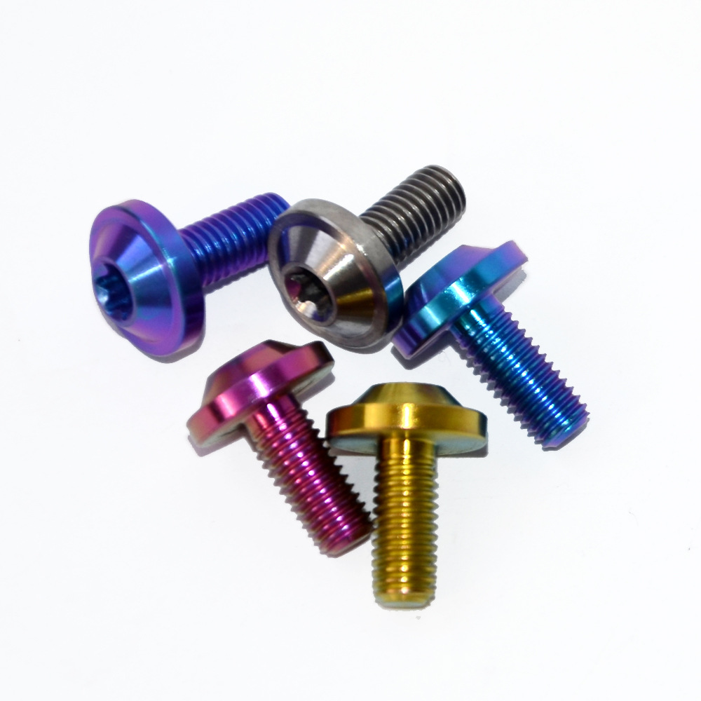 M6*12mm 摩托车用高强度GR5钛合金螺丝 内梅花头