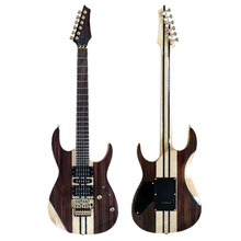 樂器吉他精工制作 雙搖電吉他 玫瑰木單板 通體電吉他 質量保證