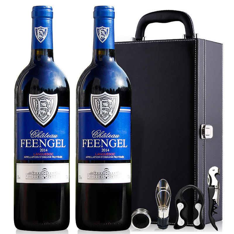 Bottles One piece On behalf of France Imported red wine Sapphire Wine Label AOP Dry red wine